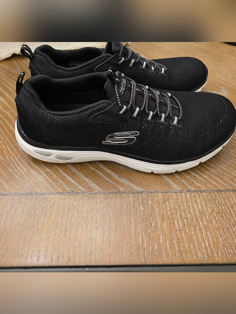 Skechers Black & White Athletic Sneakers